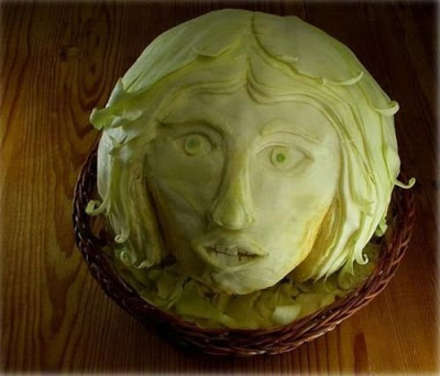 Cabbage Face 19 Artistic Food Carvings