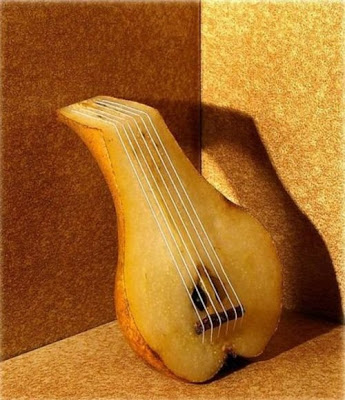 Guitar Peach 19 Artistic Food Carvings